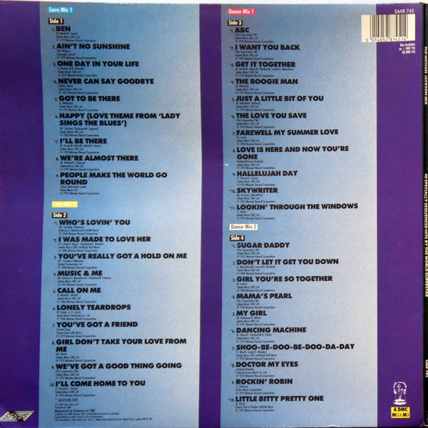 Image of Back Cover of 2xLP - VG/VG - MICHAEL JACKSON / THE JACKSON 5, The Michael Jackson Mix - 40 Specially Sequenced Hits By The World Superstar (Stylus Music; SMR 745, UK 1987, Gatefold), Sticker ghost on front of sleeve, some light damage, writing on reverse,  - 2716291C