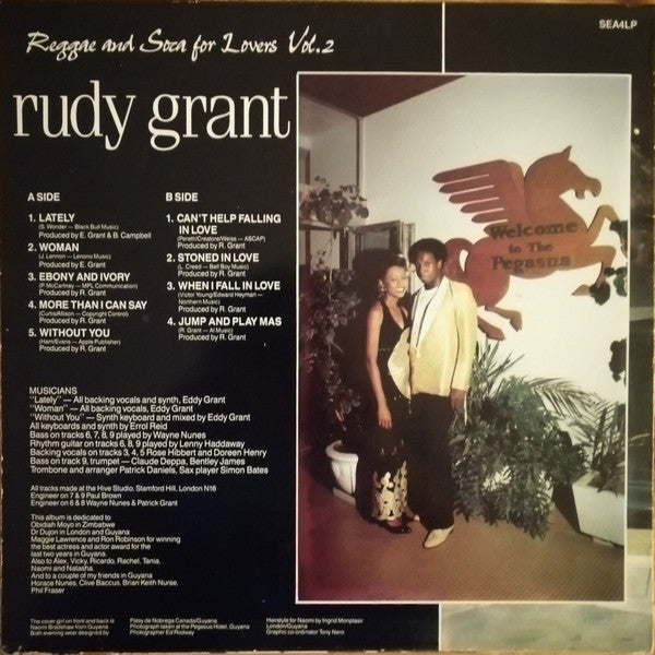 Image of Back Cover of LP - VG+/EX - RUDY GRANT, Reggae And Soca For Lovers Vol.2 (Seara Records; SEA4LP, UK 1980s), ,  - 2726225E