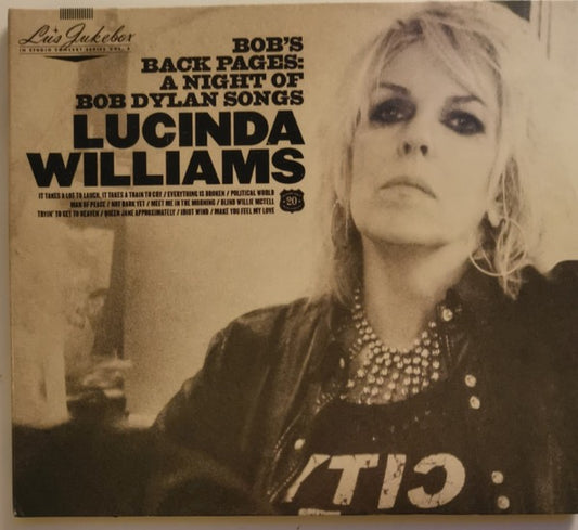 Image of Front Cover of CD - VG+/VG+ - LUCINDA WILLIAMS, Bob's Back Pages: A Night Of Bob Dylan Songs (Highway 20 Records; H2009, UK 2021 Reissue, Fold Over Sleeve), ,  - 2716357C