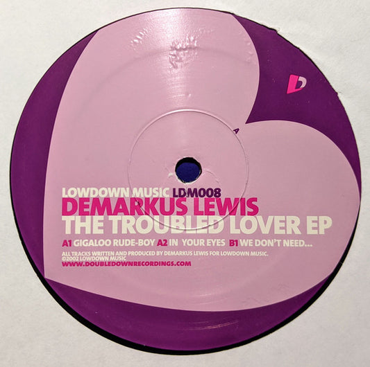 Image of Front Cover of 12" - VG/VG+ - DEMARKUS LEWIS, The Troubled Lover EP (LowDown Music; LDM008, US 2002, Company Sleeve), Still in opened shrinkwrap.,  - 2726270E