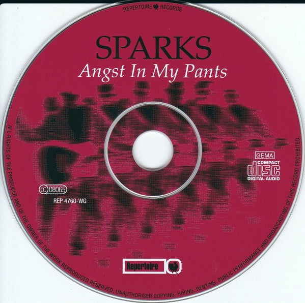 Image of Label Cover of CD - VG+/VG+ - SPARKS, Angst In My Pants (Repertoire Records; REP 4760-WG, Germany 1999 Reissue, Jewel Case), ,  - 2716420C