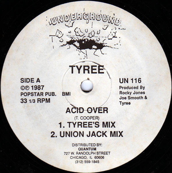 Image of Front Cover of 12" - /VG - TYREE, Acid Over (Underground; UN 116, US 1987), Some very light marks on each side,  - 2746203S