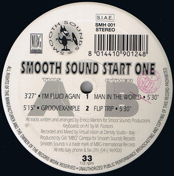 Image of Label Cover of 12" - VG/VG - ENRICO MANTINI, Smooth Sound Start One (Smooth Sounds; SMH 001, Italy 1992, Company Sleeve), ,  - 2746204S