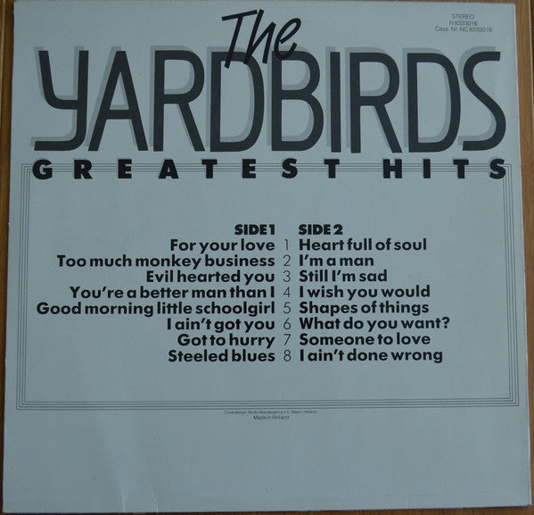 Image of Back Cover of LP - VG/VG - THE YARDBIRDS, Greatest Hits (Neon; N 8333016, France 1980s Reissue), ,  - 2716373C