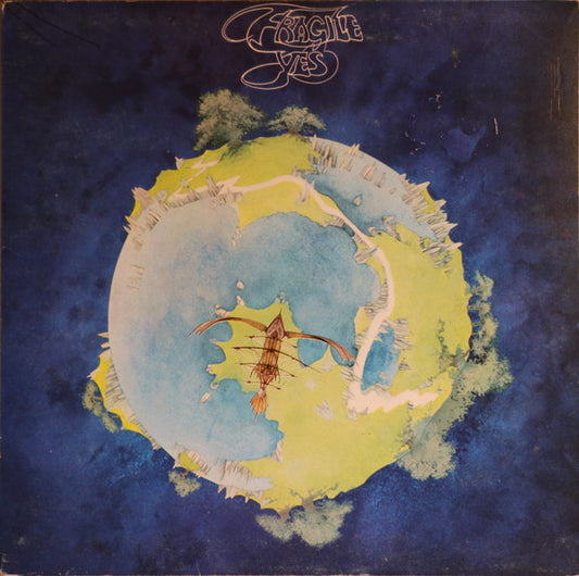 Image of Front Cover of LP - VG/G - YES, Fragile (Atlantic Plum & Orange Labels; 2401019, UK 1971, Gatefold , Stapled In Booklet), Lots of surface marks and some mottled marks, Sleeve lightly worn,  - 2716374C