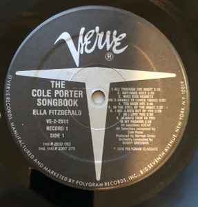 Image of Label Cover of 2xLP - VG/G+ - ELLA FITZGERALD, The Cole Porter Songbook (Verve Records; VE-2-2511, US Reissue, Gatefold), Strong G+ but a couple of marks causing light pops.  Ring and edge/storage wear to sleeve. ,  - 2726295E
