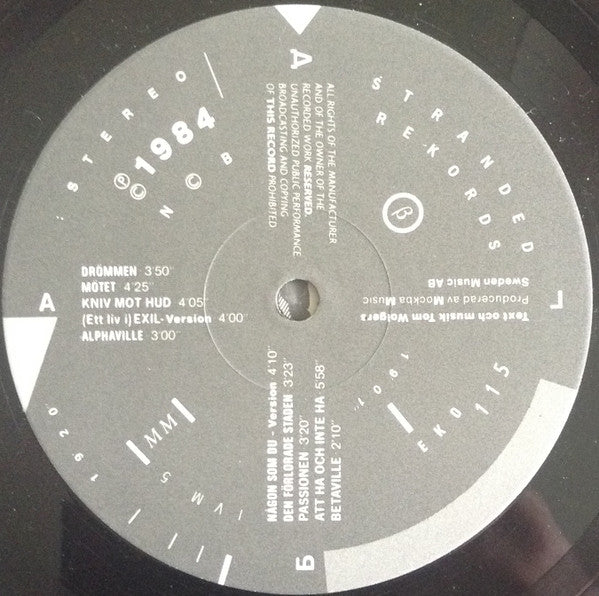 Image of Label Cover of LP - VG/VG - MOCKBA MUSIC, Mockba Music (Stranded Rekords; EKO 115, Sweden 1984), ,  - 2716326C