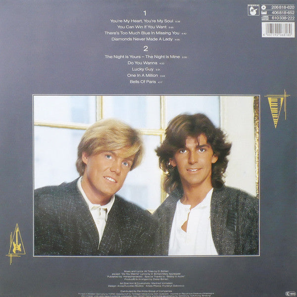 Image of Back Cover of LP - VG/G+ - MODERN TALKING, The 1st Album (Hansa; 206 818, Europe 1985, No Inner), ,  - 2716426C
