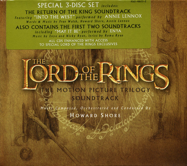 Image of Front Cover of 3xCD - VG+/VG+ - HOWARD SHORE, The Lord Of The Rings (The Motion Picture Trilogy Soundtrack) (Reprise Records; 9362-48633-2, Europe 2003, Box Set), ,  - 2736151E