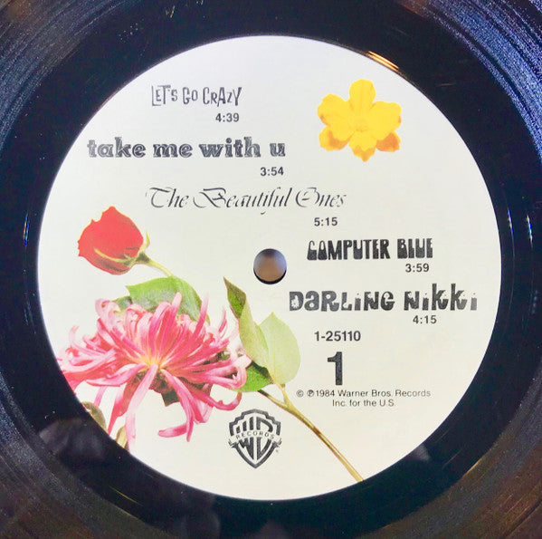 Image of Label Cover of LP - VG/G+ - PRINCE AND THE REVOLUTION, Purple Rain (Warner Bros. Records; 25110-1, US 1984, Inner, No Poster, Jacksonville Pressing), Scuffs and hairlines all over disc. Corner wear, creasing. Seam splitting and light staining to inner. ,  - 2726246E