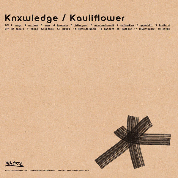 Image of Back Cover of LP - VG/G+ - KNXWLEDGE, Kauliflowr (All City Records; ACLPK1x2, Ireland 2013, Textured Sleeve), Corner crease on sleeve. Feelable mark on disc. ,  - 2746238S