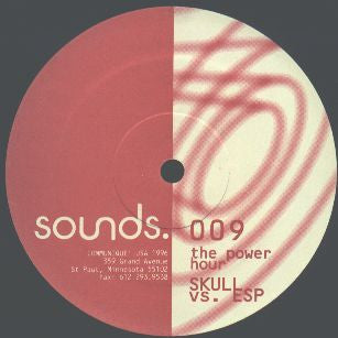 Image of Front Cover of 12" EP - /VG - SKULL VS. ESP, The Power Hour (Sounds.; sounds. 009, US 1996, Plain Sleeve), Faded label, light marks.,  - 3216067C