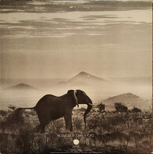 Image of Back Cover of LP - VG/G+ - ELEPHANT'S MEMORY*, Elephant's Memory (Apple Records; SMAS 3389, US 1972, Gatefold, Inner), Light hairlines only, disc slightly dished. Storage and edge wear to sleeve, small <1" tear in spine. , Backing band for John Lennon and Yoko Ono - 2726340E