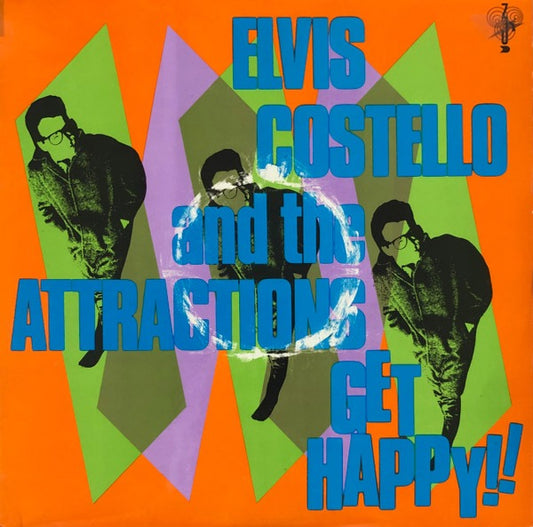 Image of Front Cover of LP - VG+/VG - ELVIS COSTELLO AND THE ATTRACTIONS, Get Happy!! (F-Beat; XXLP1, UK 1980, Laminated Sleeve, Inner, Poster), ,  - 2716494C