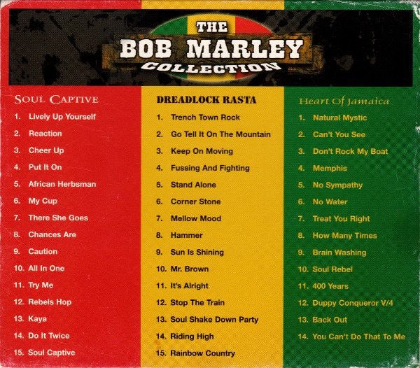 Image of Back Cover of 3xCD - VG+/VG+ - BOB MARLEY, The Bob Marley Collection (Time Music International Limited; TTPCD026, Europe 2001, Box Set), ,  - 2716473C