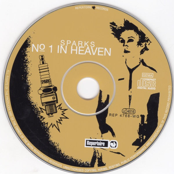 Image of Label Cover of CD - VG+/VG+ - SPARKS, No. 1 In Heaven (Repertoire Records; REP 4768-WG, Europe , Jewel Case), ,  - 2716474C