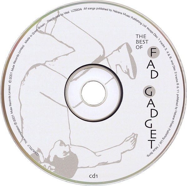 Image of Label Cover of 2xCD - VG+/VG+ - FAD GADGET, The Best Of Fad Gadget (Mute; CDMUTEL7, Europe 2001, Double CD Case), ,  - 2716514C