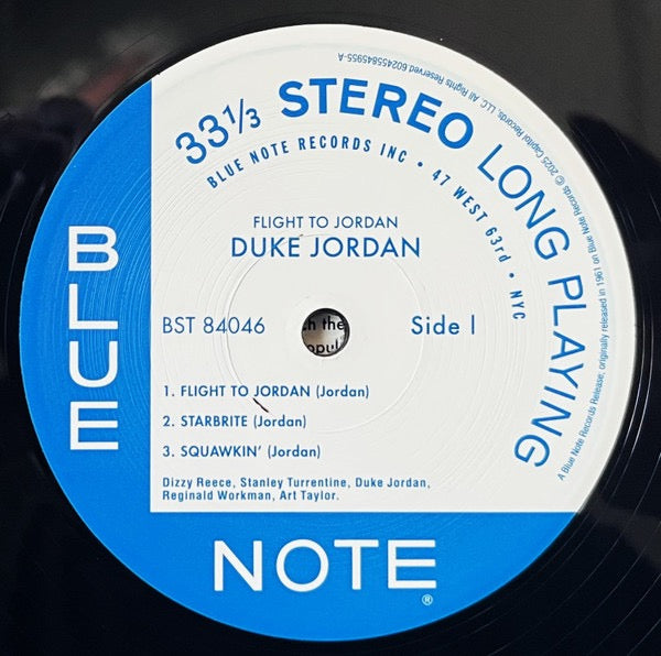 Image of Label Cover of LP - VG+/VG+ - DUKE JORDAN, Flight To Jordan (Blue Note; 602455845955, Worldwide 2025 Reissue, Gatefold, 180 Gram, Tone Poet), ,  - 2716505C