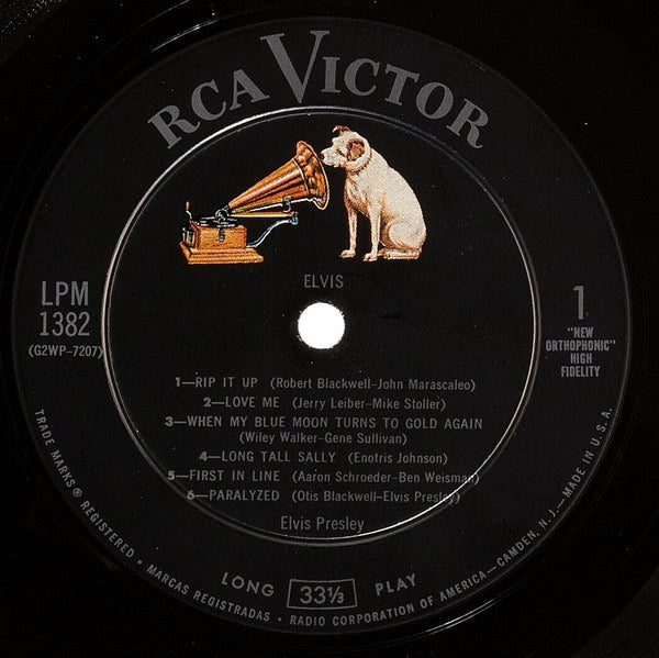 Image of Label Cover of LP - VG/VG - ELVIS PRESLEY, Elvis (RCA Victor; LPM-1382, US 1956, Mono. 17S/17S), Strong VG,  - 2716497C