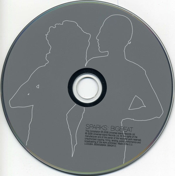Image of Label Cover of CD - VG/VG+ - SPARKS, Big Beat (Universal Music Catalogue; 984 341 2, Europe 2006 Reissue, Jewel Case), ,  - 2716515C