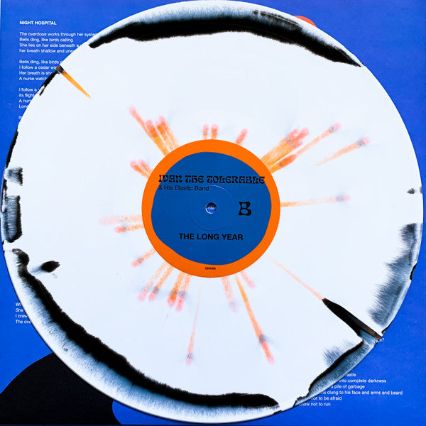 Image of Label Cover of LP - VG+/VG+ - IVAN THE TOLERABLE & HIS ELASTIC BAND*, The Long Year (Stolen Body Records; SBR089, UK 2021, Inner, Black & White Marble With Orange Splatter vinyl), In opened shrinkwrap. ,  - 2726344E