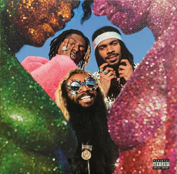 Image of Front Cover of 2xLP - VG+/VG+ - FLATBUSH ZOMBIES, Vacation In Hell (Glorious Dead Recordings; none, US 2018, Glitter-Coated Gatefold, 2 Inners, NO Bandana, 140 Gram Clear w/ Black Smoke Vinyl, Ltd to 5000), ,  - 2746243S