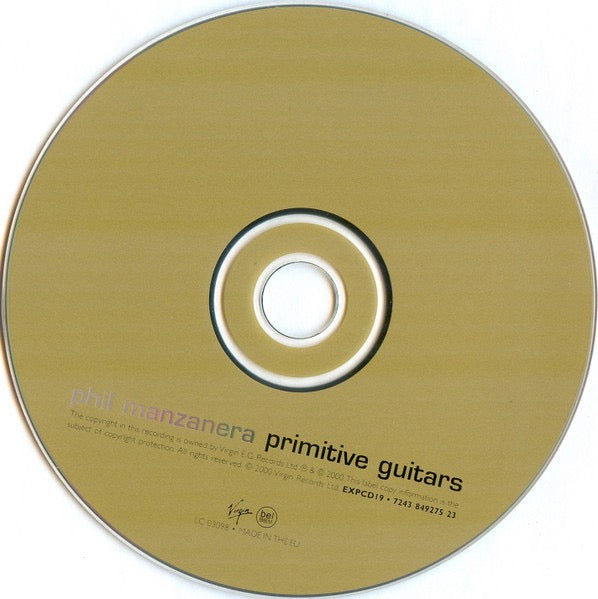Image of Label Cover of CD - VG+/VG - PHIL MANZANERA, Primitive Guitars (Expression Records; EXPCD 19, Europe 2000 Reissue, Jewel Case), ,  - 2716518C