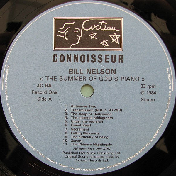 Image of Label Cover of 4xLP - VG/VG+ - BILL NELSON, Trial By Intimacy (The Book Splendours) (Cocteau Records; JEAN 2, UK 1985, No Booklet, Postcards), Sealed postcards, with letter from Cocteau Records explaining production delay and ordering instructions for booklet. Wear to box edges. ,  - 2726348E