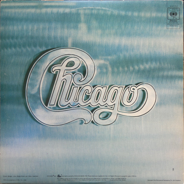 Image of Back Cover of 2xLP - VG/VG+ - CHICAGO, Chicago (CBS; 66233, UK 1970 Reissue, Gatefold, Sunburst labels), Name labels on record labels. Crease along gatefold inner. ,  - 2726348E