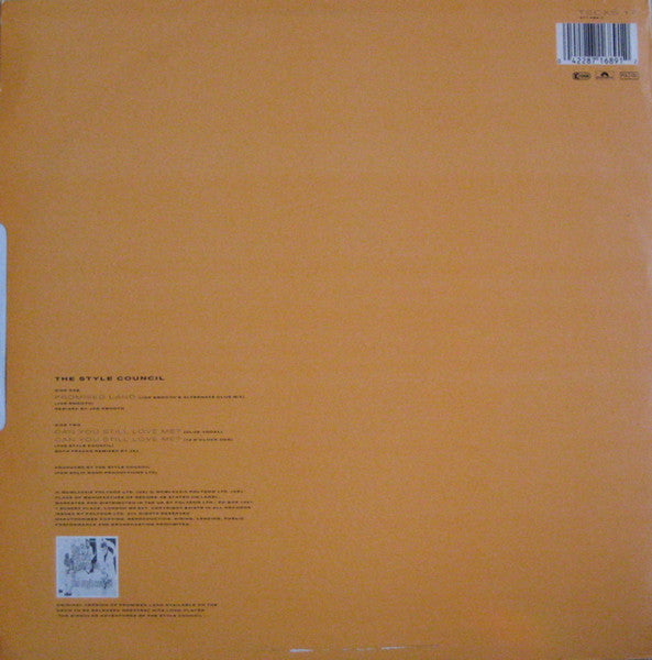 Image of Back Cover of 12" - VG+/VG - THE STYLE COUNCIL, Promised Land (Joe Smooth's Alternate Club Mix) (Polydor; TSCXS 17, UK 1989, Picture Sleeve), ,  - 2726356E