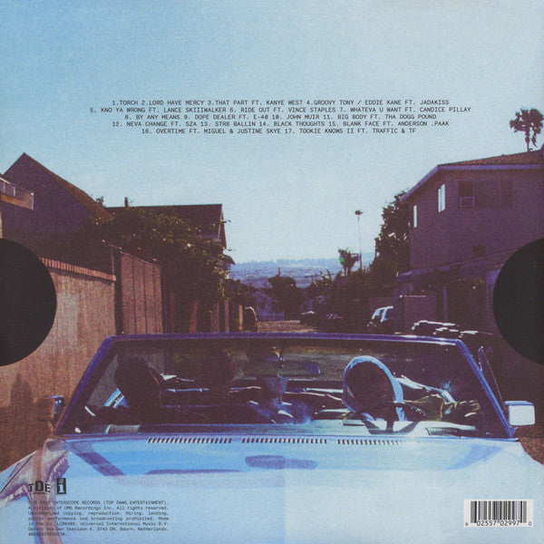 Image of Back Cover of 2xLP - VG/VG+ - SCHOOLBOY Q, Blank Face LP (Top Dawg Entertainment; 00602557029970, Europe 2016, Gatefold, Orange Vinyl), Light ring wear, cover scuffs,  - 2746250S