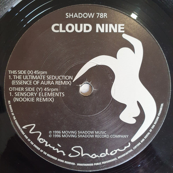 Image of Back Cover of 10" - VG/G+ - CLOUD NINE, The Ultimate Seduction (Remixes) (Moving Shadow ; SHADOW 78R, UK 1996, Company Sleeve), ,  - 2726357E