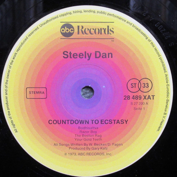 Image of Label Cover of LP - VG/VG - STEELY DAN, Countdown To Ecstasy (ABC Records; 28 489 XAT, Netherlands 1976), ,  - 2726369E