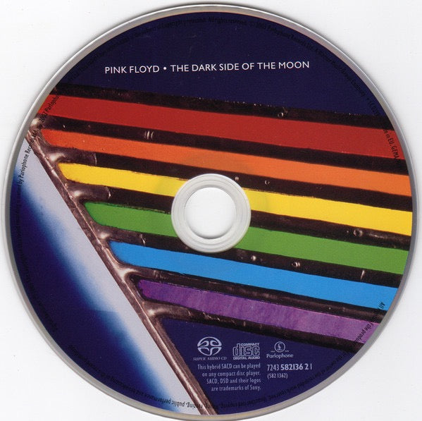 Image of Label Cover of CD - VG+/VG+ - PINK FLOYD, The Dark Side Of The Moon (Parlophone; 7243 582136 2 1, Europe 2014 Reissue, Jewel Case), ,  - 2816022C