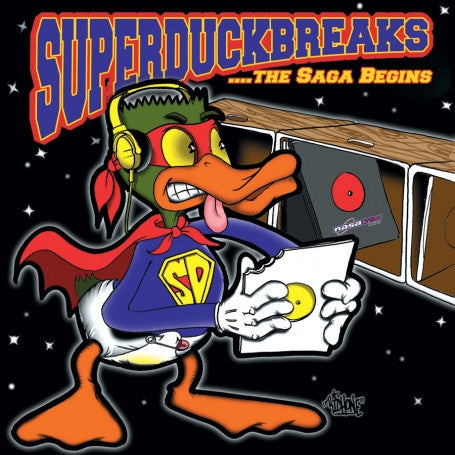 Image of Front Cover of LP - VG/VG - THE TURNTABLIST, Superduckbreaks ...The Saga Begins (Stones Throw Records; STH 2004, US 1996, Picture Sleeve), Very strong VG, only two noticeable marks but only hairlines,  - 2726235E