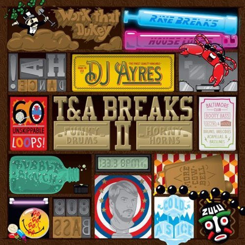 Image of Front Cover of 12" - VG+/VG - DJ AYRES, T & A Breaks II (Ammo Records; AM-11, Canada 2009), Light Marks only. Still in opened shrink, Baltimore club locked grooves. - 2726237E