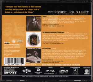 Image of Back Cover of 3xCD - VG+/VG+ - MISSISSIPPI JOHN HURT, The Complete Studio Recordings (Vanguard; 3VCD 181/83-2, Europe 2000, Jewel Case), ,  - 2836005E
