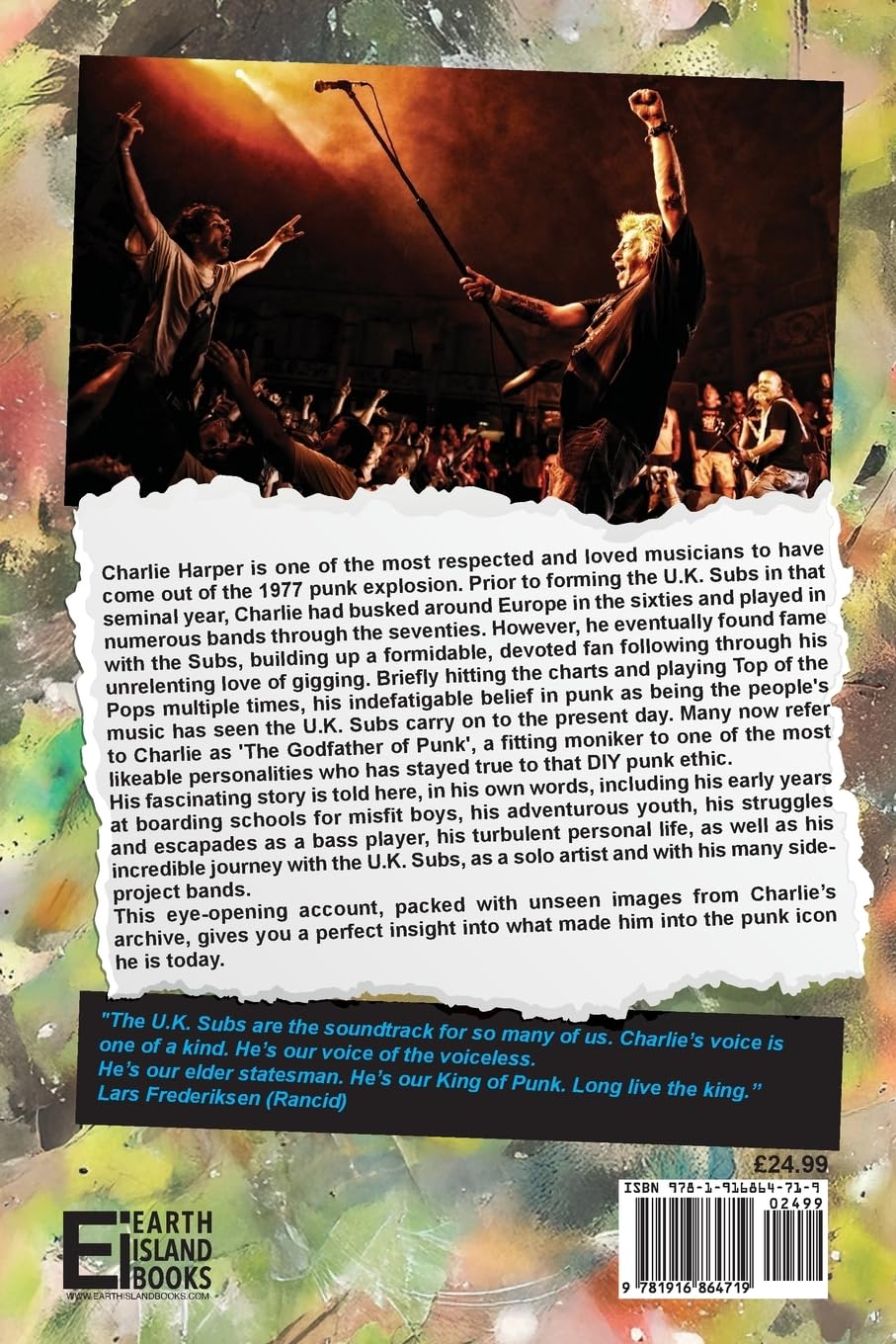 Image of Back Cover of Book - VG+/VG+ - CHARLIE HARPER, An Anarchy of Demons (Earth Island Books; , UK 2025, Paperback, Hand Signed 486 Pages), Signed,  - 2856002S