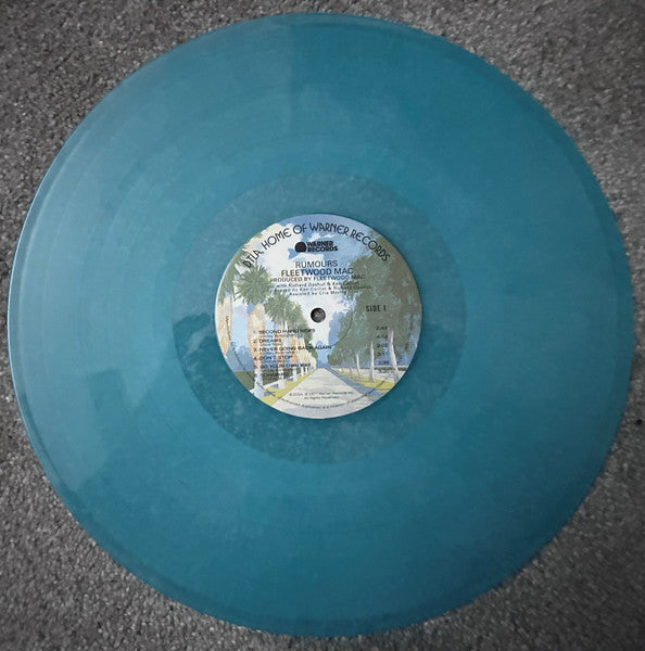Image of Label Cover of LP - VG/VG+ - FLEETWOOD MAC, Rumours (Warner Records; RCV1 726431, Worldwide 2024 Reissue, Insert, Light Blue Translucent Vinyl), Strong VG cover - feint line indent across front cover,  - 2846008S