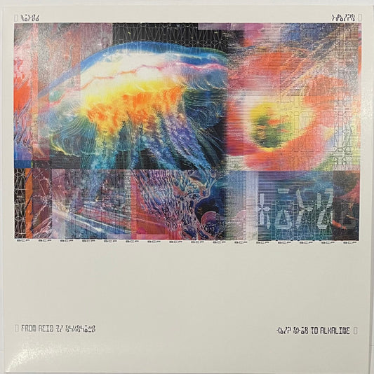 Image of Front Cover of 2xLP - VG/VG+ - BICEP, Chroma000 (Chroma; CHROMA000, Worldwide 2025, 2 Single outer sleeves Missing Slipcase, 2 Inners), , Limited special edition case 140g black vinyl 2LP in bespoke  Terrain6  hyper-colour printed outer sleeves.Missing 12  neon acrylic sheet with laser etching.Runouts are etched, the plating marks "1|" & "1+" are mirrored. - 2816005C