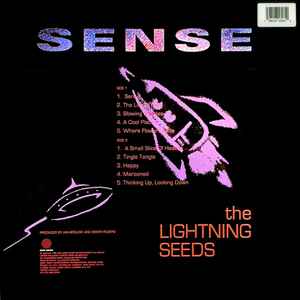 Image of Back Cover of LP - VG+/VG+ - LIGHTNING SEEDS, Sense (Sony Music; 19802816081, UK 2024 Reissue, Inner, Blue Vinyl, Remastered), ,  - 2846012S