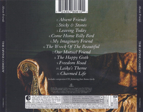 Image of Back Cover of 2xCD - EX/EX - THE DIVINE COMEDY, Absent Friends (Parlophone; 7243 578081 0 1, Europe 2004, Jewel Case), ,  - 2836035E
