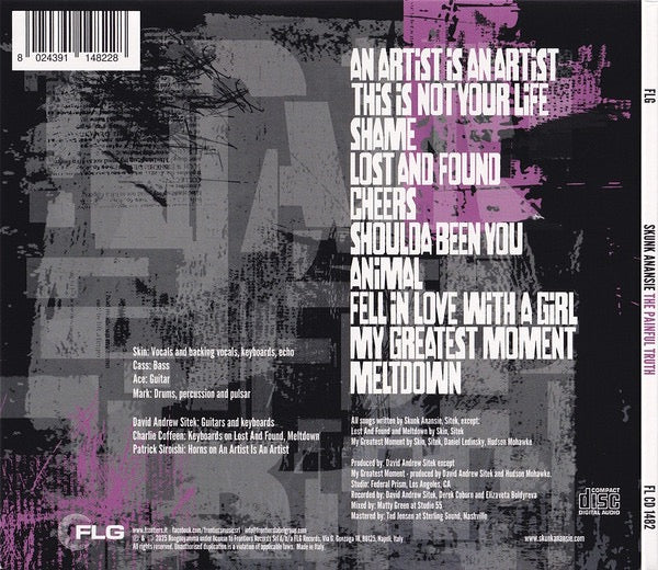Image of Back Cover of CD - VG+/VG+ - SKUNK ANANSIE, The Painful Truth (FLG; FL CD 1482, Europe 2025, Gatefold Card Sleeve, Booklet), Signed,  - 2816066C