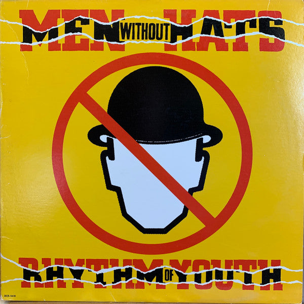 Image of Front Cover of LP - VG+/VG+ - MEN WITHOUT HATS, Rhythm Of Youth (Backstreet Records; BSR-5436, US 1984 Reissue), ,  - 2846027S
