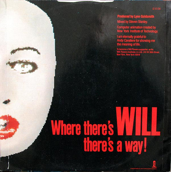 Image of Back Cover of 12" - VG/VG+ - WILL POWERS, Adventures In Success / Dub (Island Records; 12 IS 156, UK 1983), Stickered Sleeve,  - 2846075S