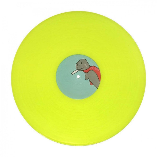 Image of Label Cover of LP - VG+/VG - SKRATCHY SEAL, Super Seal Breaks (Dirt Style Records; SEAL002JP, Japan 2021 Reissue, Limited Edition, Highlighter Yellow Vinyl), Light Marks only., Q-Bert Alias / Puppet companion of the Invisibl Skratch Piklz and presenter of Turntable TV.SUPER SEAL BREAKS JAPAN 2021 LTD Edition - 2826032E
