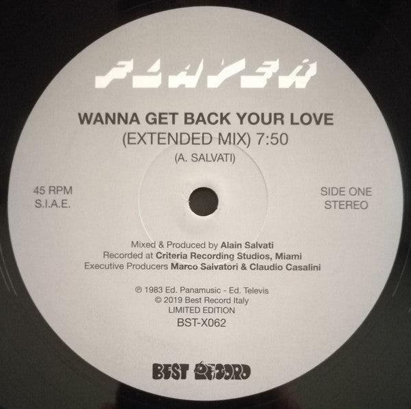 Image of Label Cover of LP - VG+/VG+ - FLAYER, Wanna Get Back Your Love (Best Record Italy; BST-X062, Italy 2019, Picture Sleeve), ,  - 2826045E