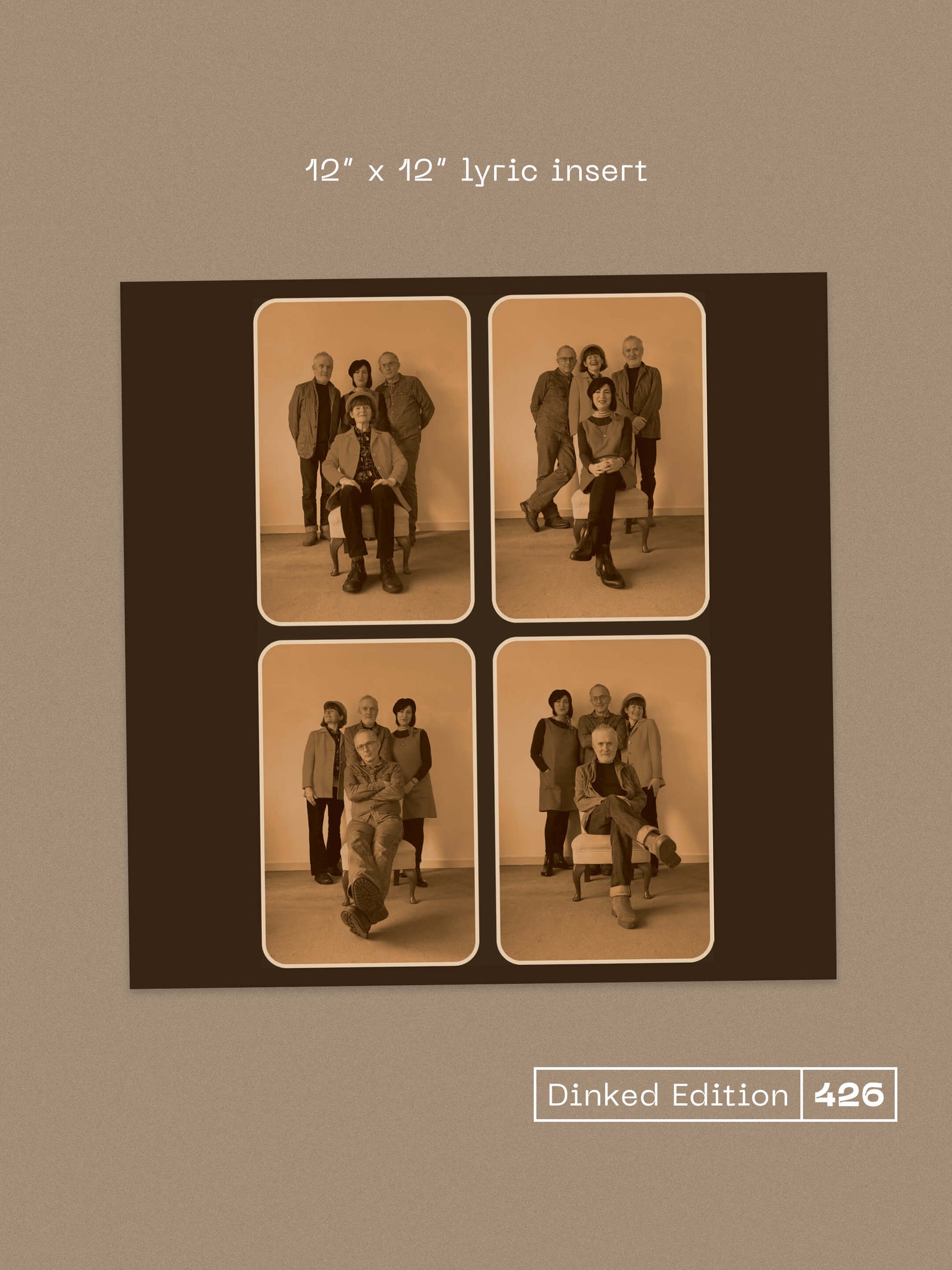 Image of Back Cover of LP - NEW/NEW - RAILCARD, Two Steps At A Time - Dinked Edition (Skep Wax Records; SKEPWAX046DLP, UK 2026, Insert Lyric Sheet, A4 Poster, Dinked No. 426, Natural Clear Vinyl, Bonus 7" single with two exclusive tracks, Limited of 300), , It wasn’t until 2025 that Rachel Love (Dolly Mixture), Ian Button and Peter Momtchiloff (Heavenly) met at a gig, realised that they were exactly the same age, and decided that this was an excellent reason to form a new band.  The shared history, the sam