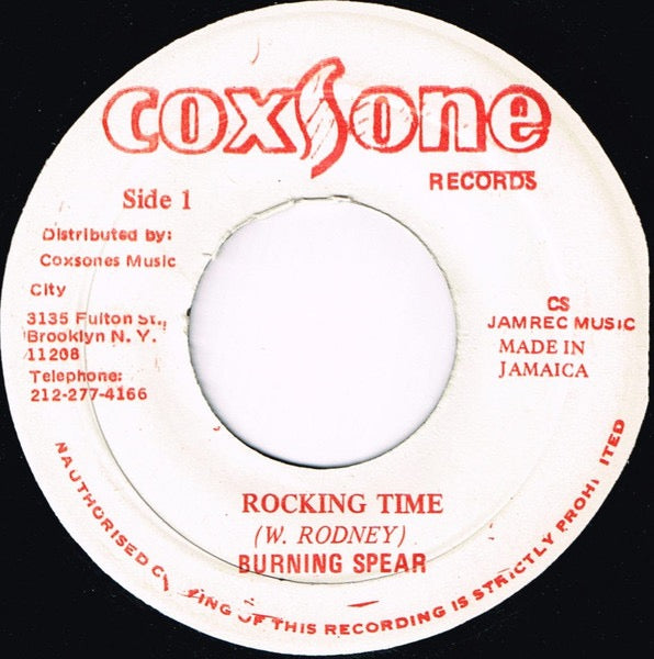Image of Front Cover of 7" - /VG - BURNING SPEAR, Rocking Time (Coxsone Records; , Jamaica ), SWOL.,  - 2816086C