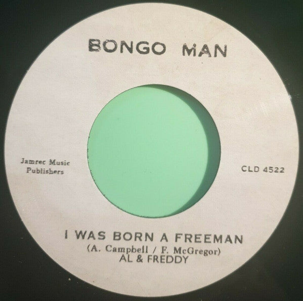 Image of Front Cover of 7" - EX/VG+ - AL & FREDDY, I Was Born A Freeman (Studio One; CLD-4522, US 2021 Reissue, Company Sleeve, Limited Edition / Black Vinyl), ,  - 2816089C